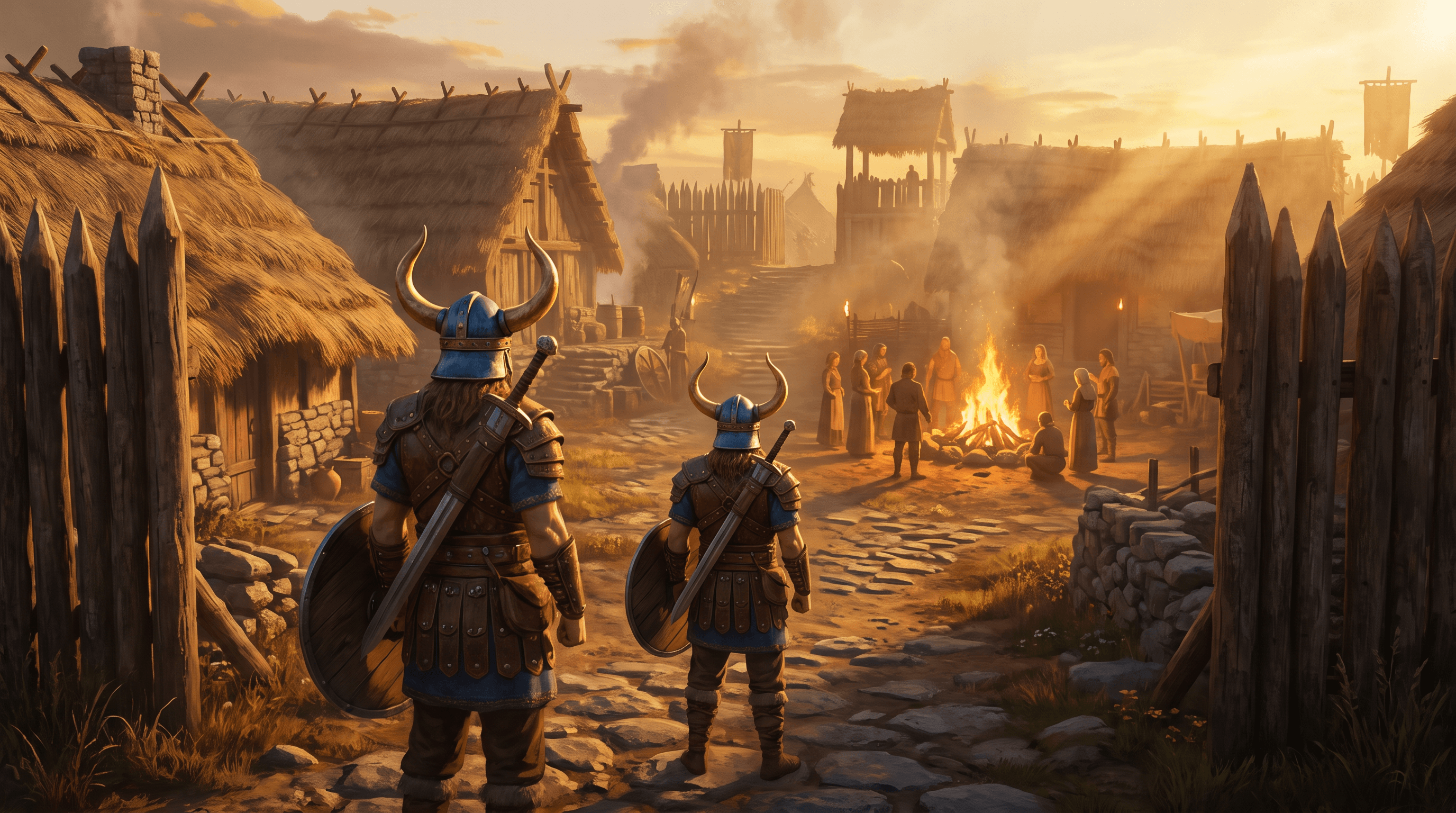 Village de Breizhix au crépuscule